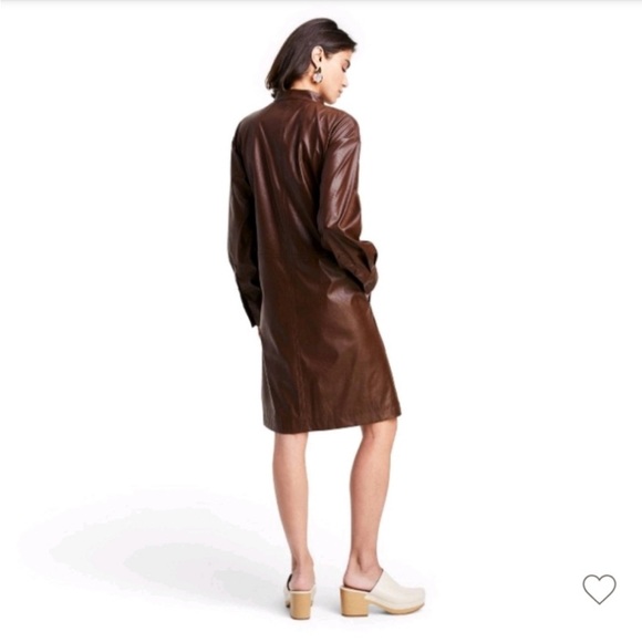 Rachel Comey X Target Long Sleeve Faux Leather Button-Down Dress - Picture 2 of 7